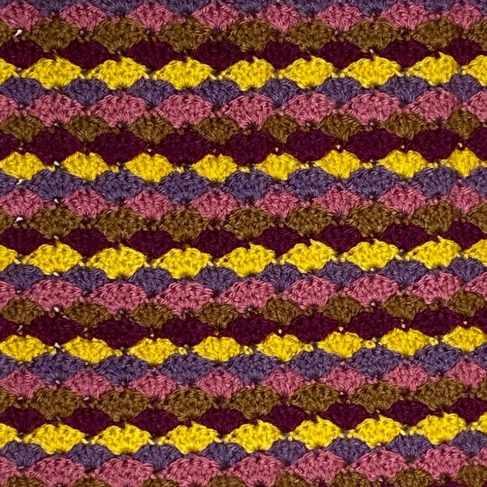 4/$25 Crochet Afghan Baby Blanket Throw Handmade Shell Stitch Small 23 X 32 - Picture 3 of 7